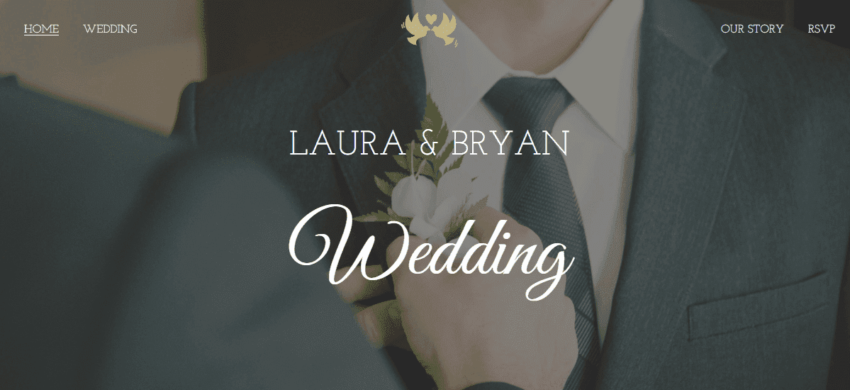 Plantilla de Laura y Bryan de Strikingly Plantilla de Laura y Bryan de Strikingly