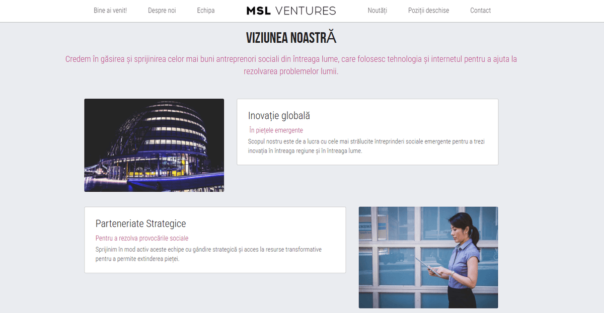Șablon MSL Ventures de la Strikingly Șablon MSL Ventures de la Strikingly