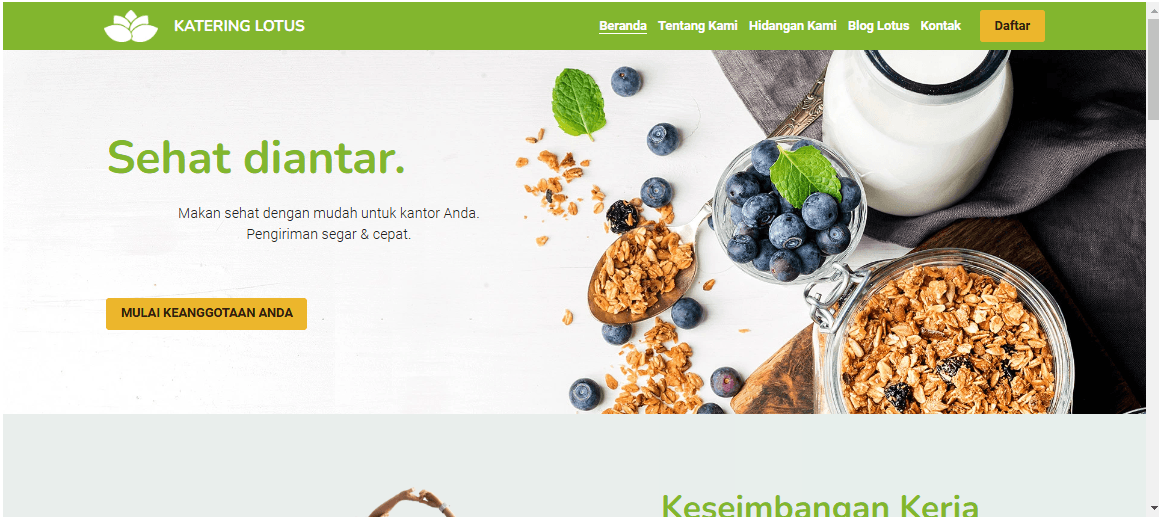 Template Katering Lotus dari Strikingly Template Katering Lotus dari Strikingly