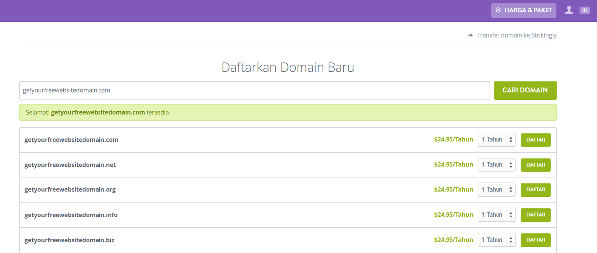 Halaman Pendaftaran Domain yang Menarik Halaman Pendaftaran Domain yang Menarik
