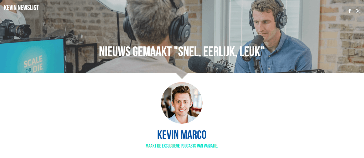 Podcastsjabloon van Strikingly Podcastsjabloon van Strikingly