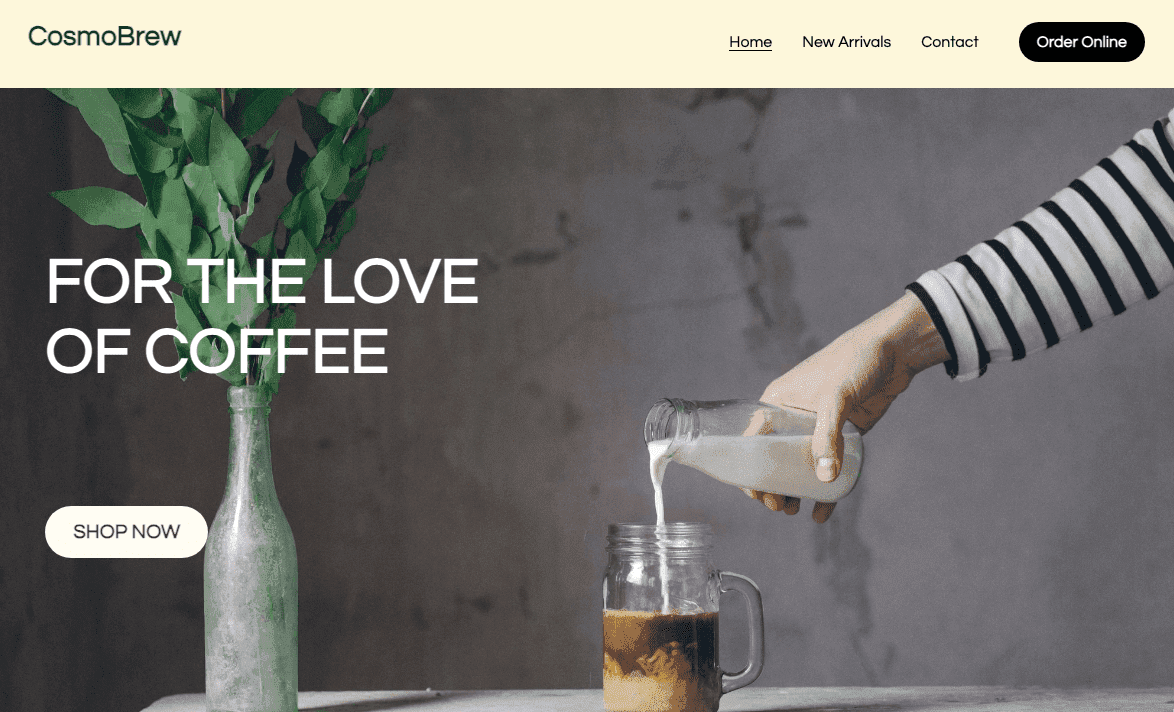 Plantilla CosmoBrew de Strikingly Plantilla CosmoBrew de Strikingly