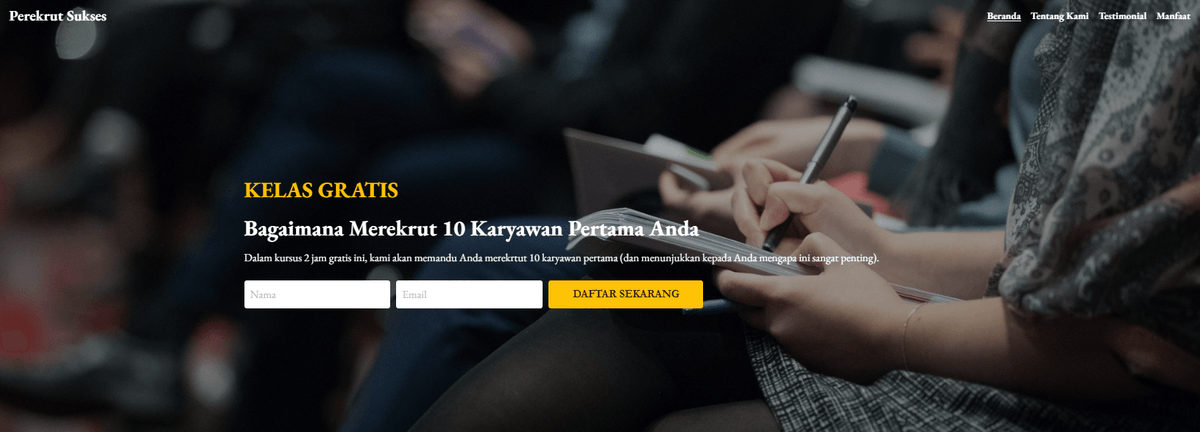 Templat Sukses Perekrut dari Strikingly Templat Sukses Perekrut dari Strikingly