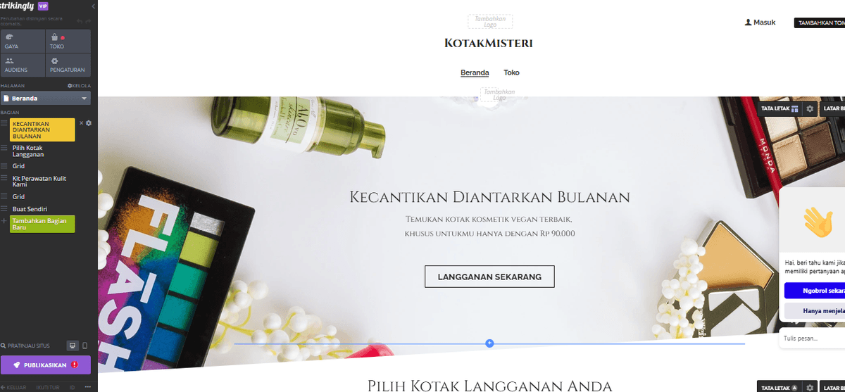 Editor Situs Web yang Mencolok Editor Situs Web yang Mencolok
