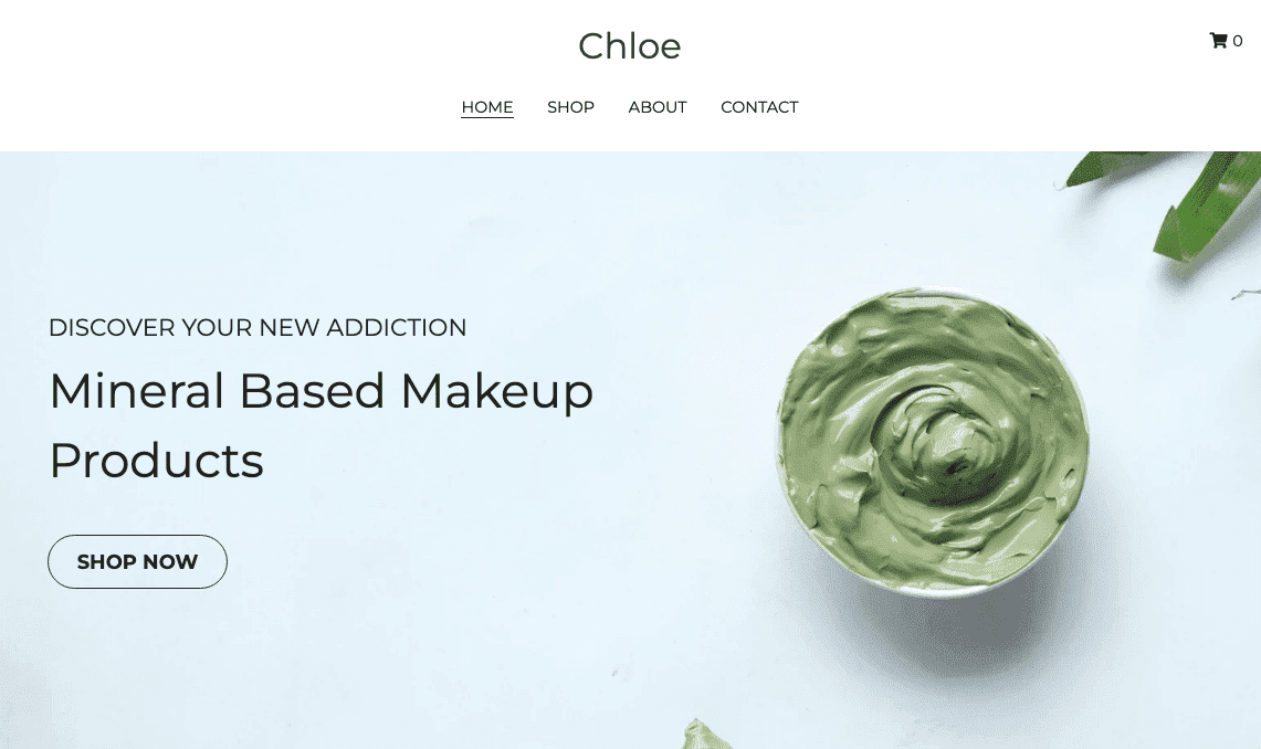 Šablona internetového obchodu Chloe od Strikingly Šablona internetového obchodu Chloe od Strikingly