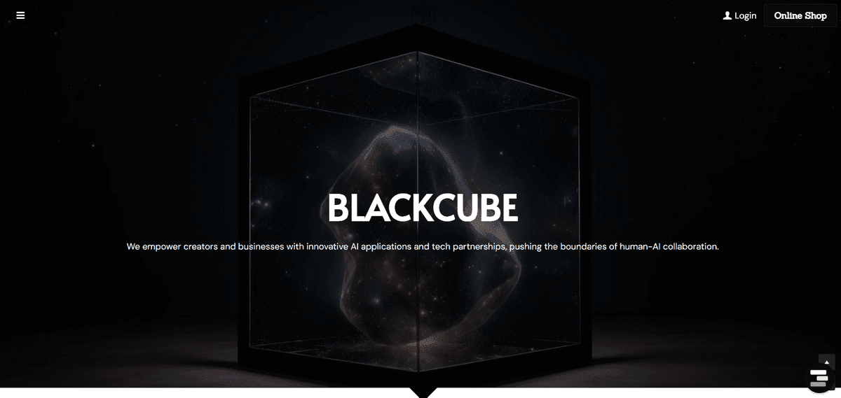 Elektronický obchod Blackcube se Strikingly Elektronický obchod Blackcube se Strikingly