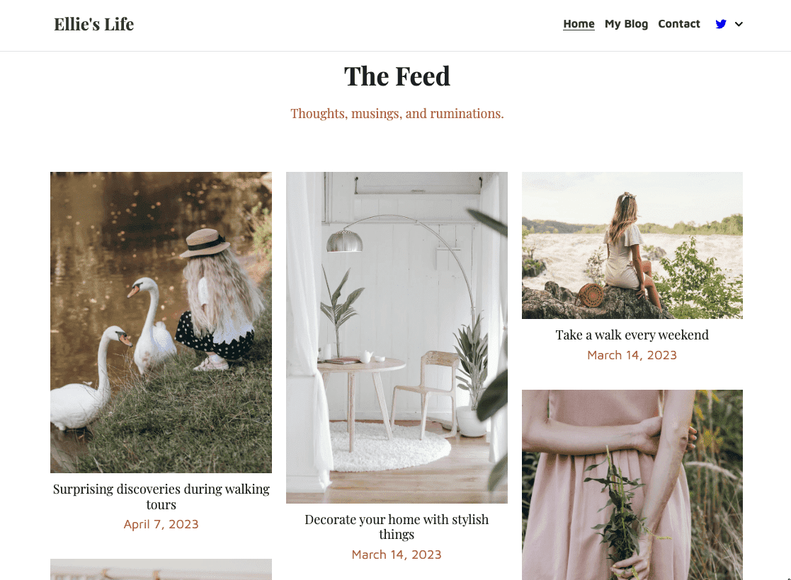 Plantilla de blog de moda de Strikingly Plantilla de blog de moda de Strikingly