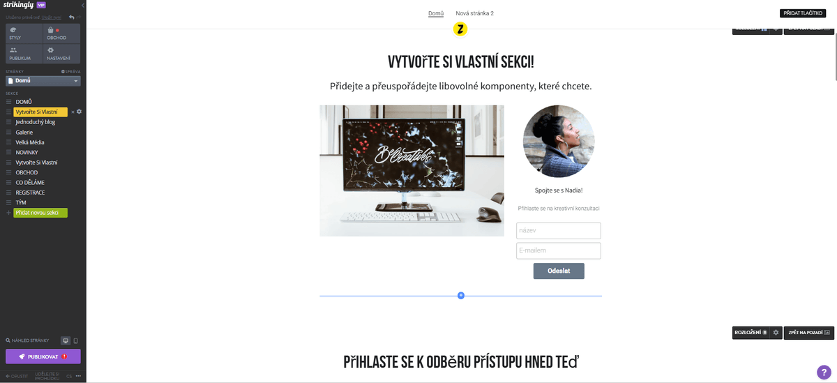 Pozoruhodně editor s funkcí Vytvořte si vlastní sekci Pozoruhodně editor s funkcí Vytvořte si vlastní sekci