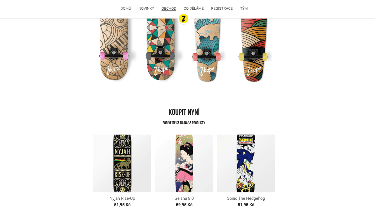 Šablona internetového obchodu Zikapa Šablona internetového obchodu Zikapa