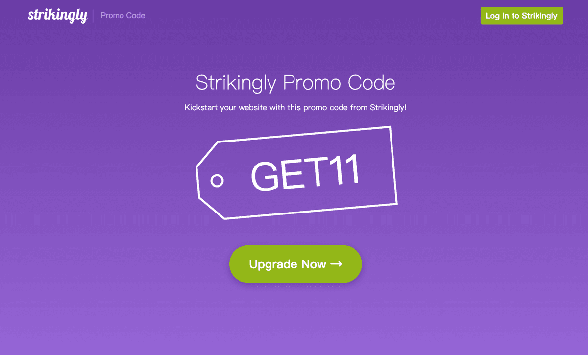 Code promo Strikingly Code promo Strikingly