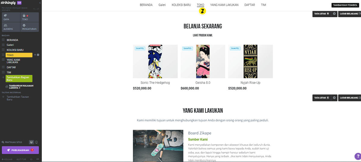 Editor Toko Virtual yang Mencolok Editor Toko Virtual yang Mencolok