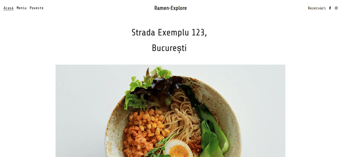Șablon Ramen Explore de la Strikingly Șablon Ramen Explore de la Strikingly