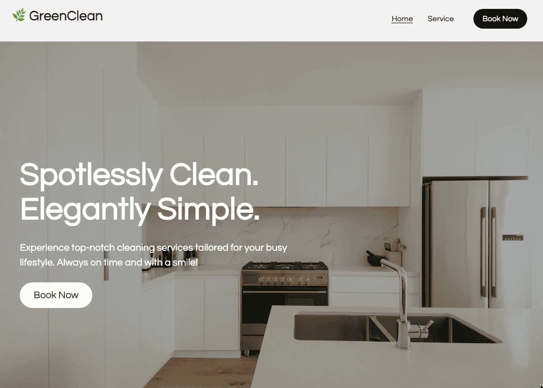 Plantilla GreenClean de Strikingly Plantilla GreenClean de Strikingly