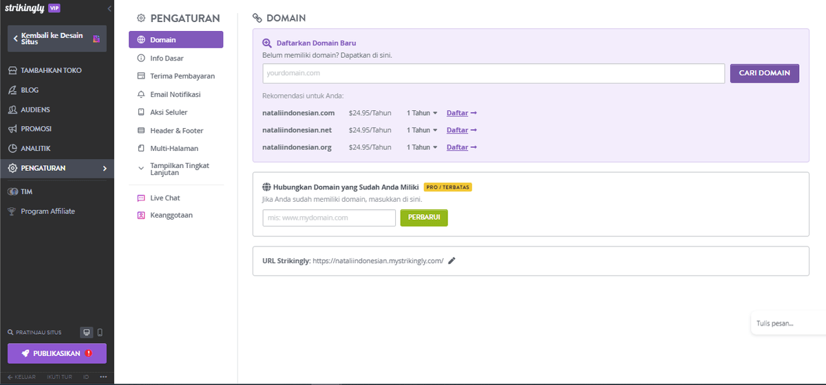 Cara Membuat Situs Web Blog yang Menakjubkan dengan Strikingly - Tambahkan Domain Kustom Cara Membuat Situs Web Blog yang Menakjubkan dengan Strikingly - Tambahkan Domain Kustom