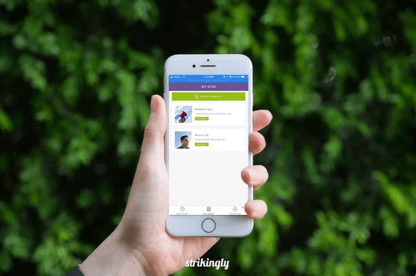 Application mobile Strikingly Application mobile Strikingly