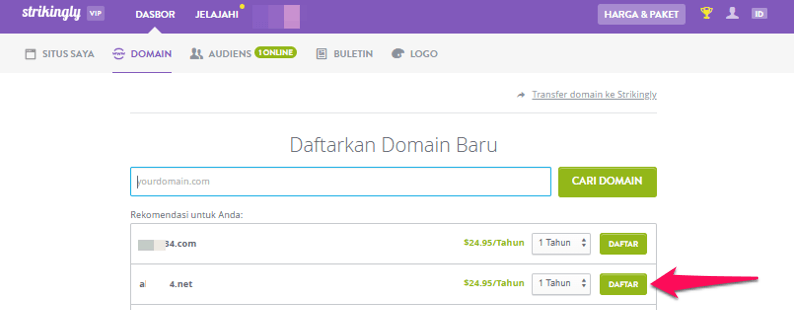 Pilih Nama Domain dengan Strikingly - Pilih domain yang sempurna Pilih Nama Domain dengan Strikingly - Pilih domain yang sempurna