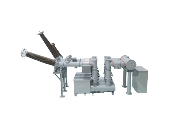 Hybrid gas insulated switchgear (HGIS) with outdoor bushings Hybrid gas insulated switchgear (HGIS) with outdoor bushings