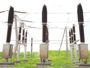 Live tank circuit breakers in an outdoor substation Live tank circuit breakers in an outdoor substation
