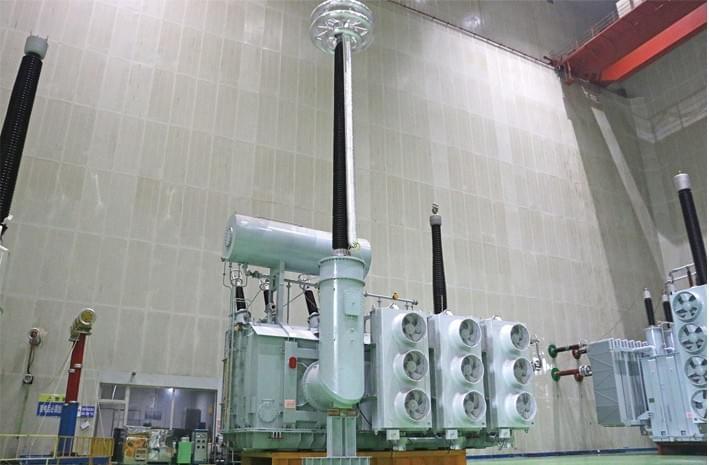 Special application transformer in test hall Special application transformer in test hall