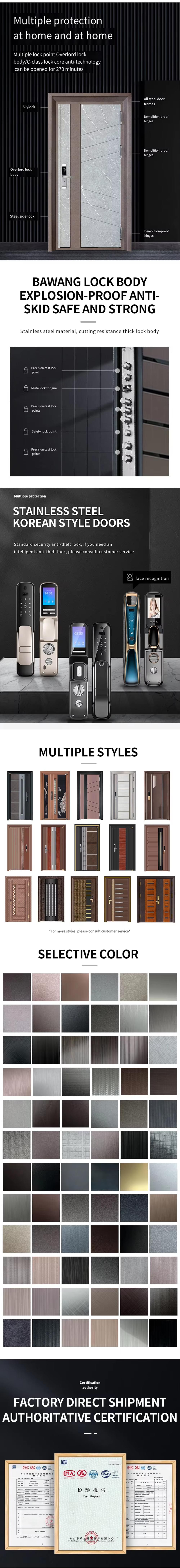 Xindi Premium 304 Stainless Steel Security Entry Door-