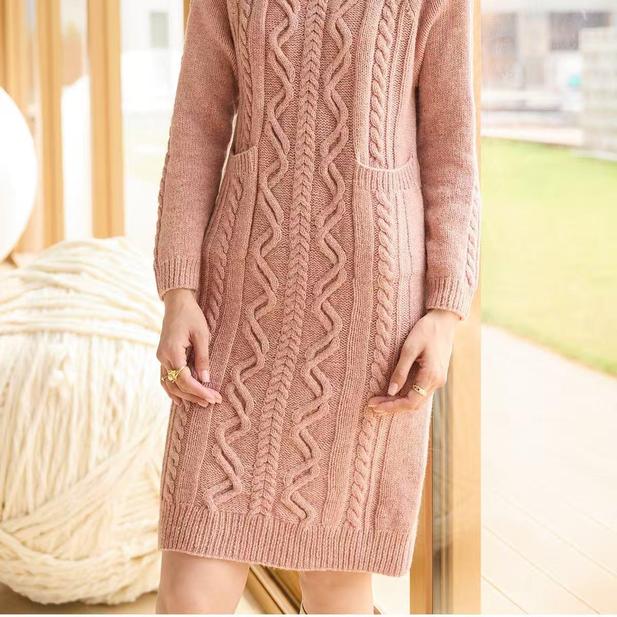 High-End New Chinese Style 3D Floral Dress - Hand-Woven Haute Couture