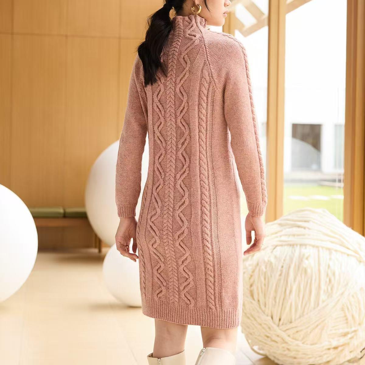 High-End New Chinese Style 3D Floral Dress - Hand-Woven Haute Couture