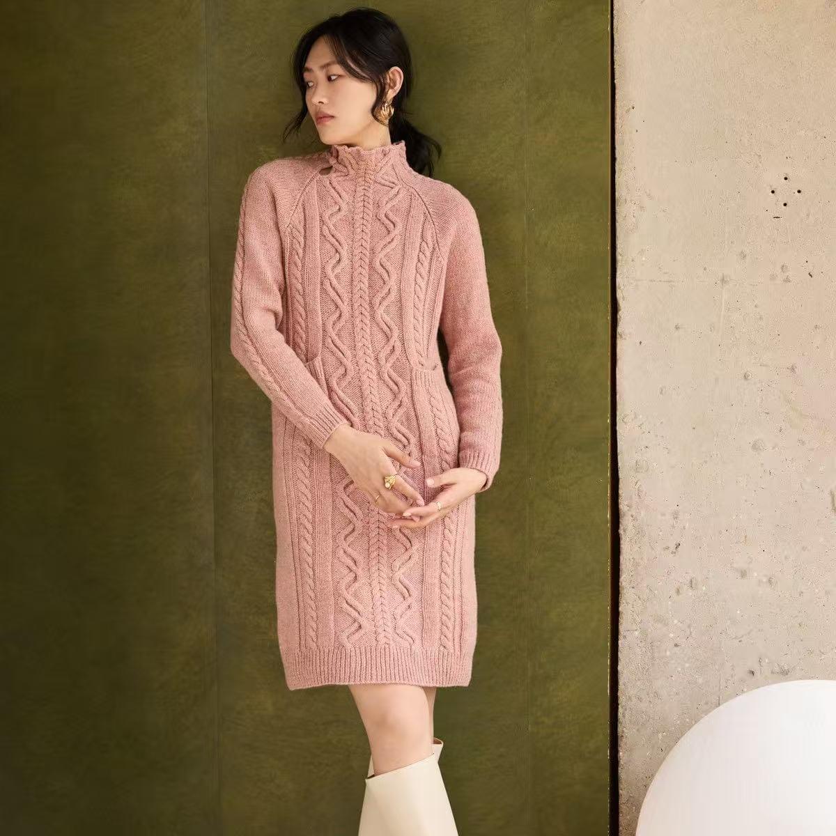 High-End New Chinese Style 3D Floral Dress - Hand-Woven Haute Couture