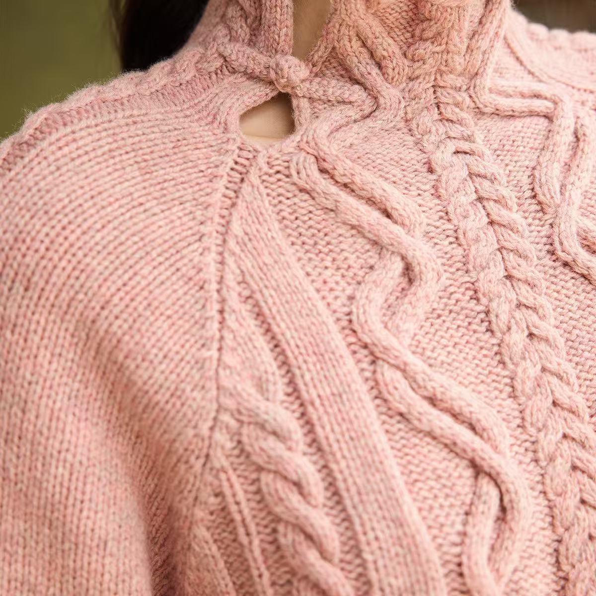 High-End New Chinese Style 3D Floral Dress - Hand-Woven Haute Couture