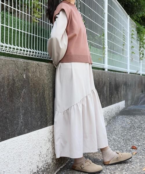 サイドスリット ニットベスト