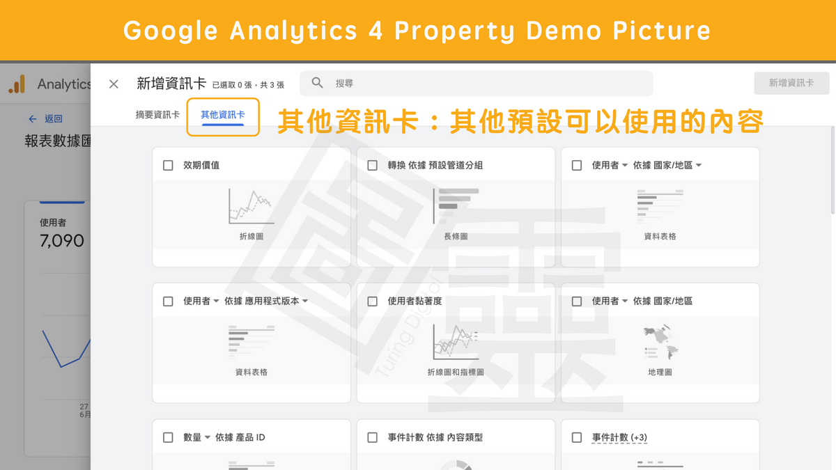 Google Analytics 4 Property 其他資訊卡 Google Analytics 4 Property 其他資訊卡