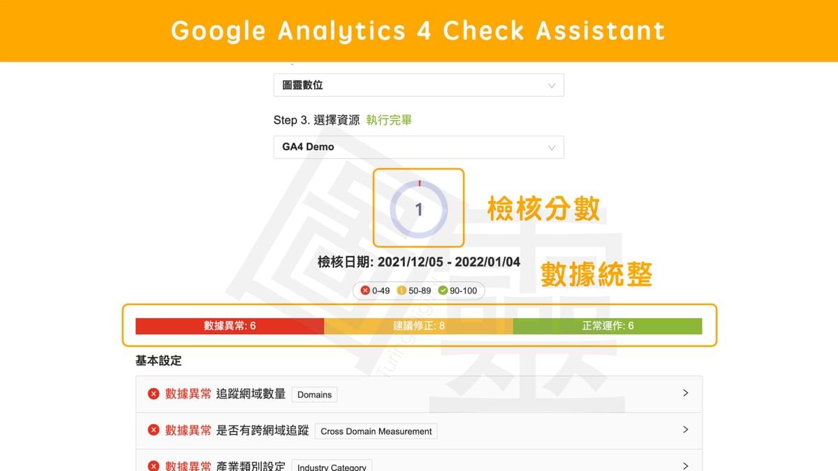 Google Analytics 4 Check Assistant【 查看分數與統計 】 Google Analytics 4 Check Assistant【 查看分數與統計 】