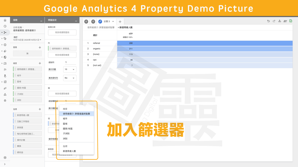 Google Analytics 4 Property 使用篩選器 Google Analytics 4 Property 使用篩選器