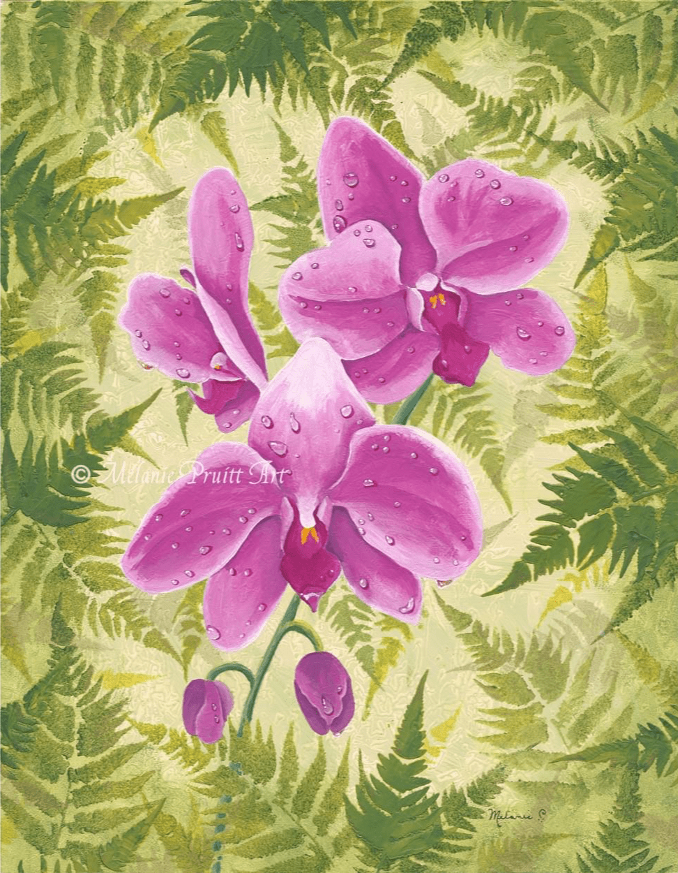 Purple orchid painting Purple orchid painting