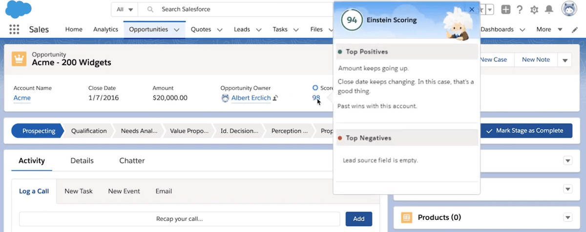 Affichage du score sur une opportunité dans Salesforce Affichage du score sur une opportunité dans Salesforce