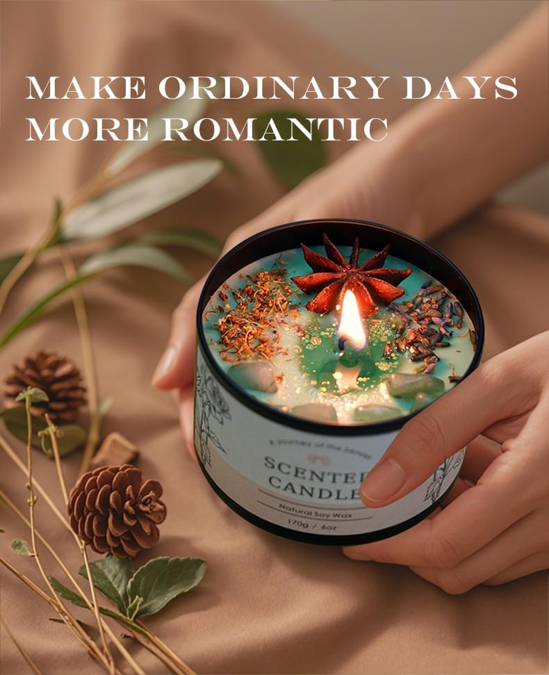 水晶能量香氛蠟燭