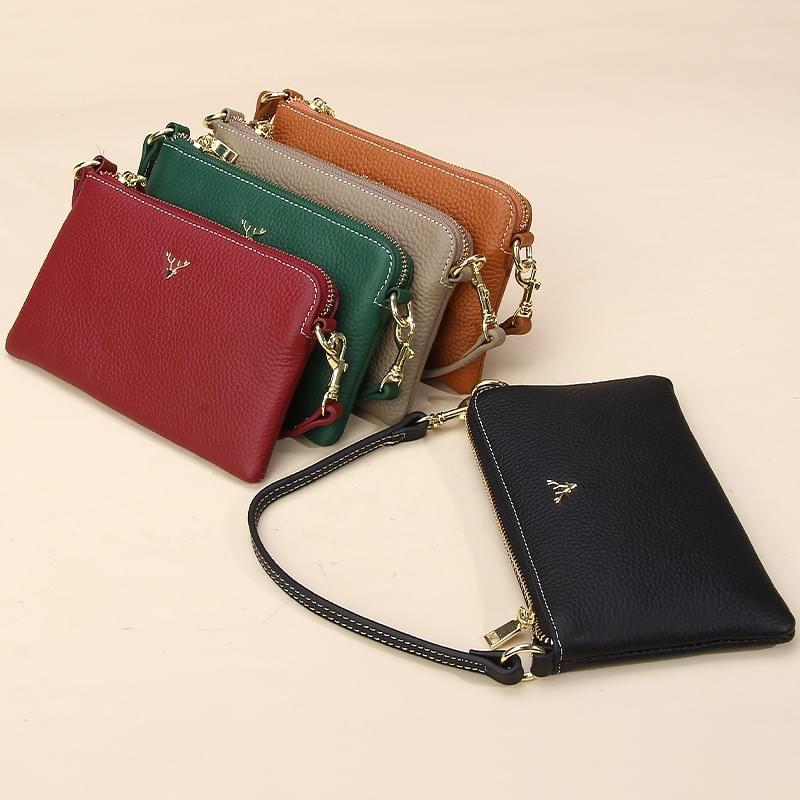 真皮質感百搭單肩斜揹小包