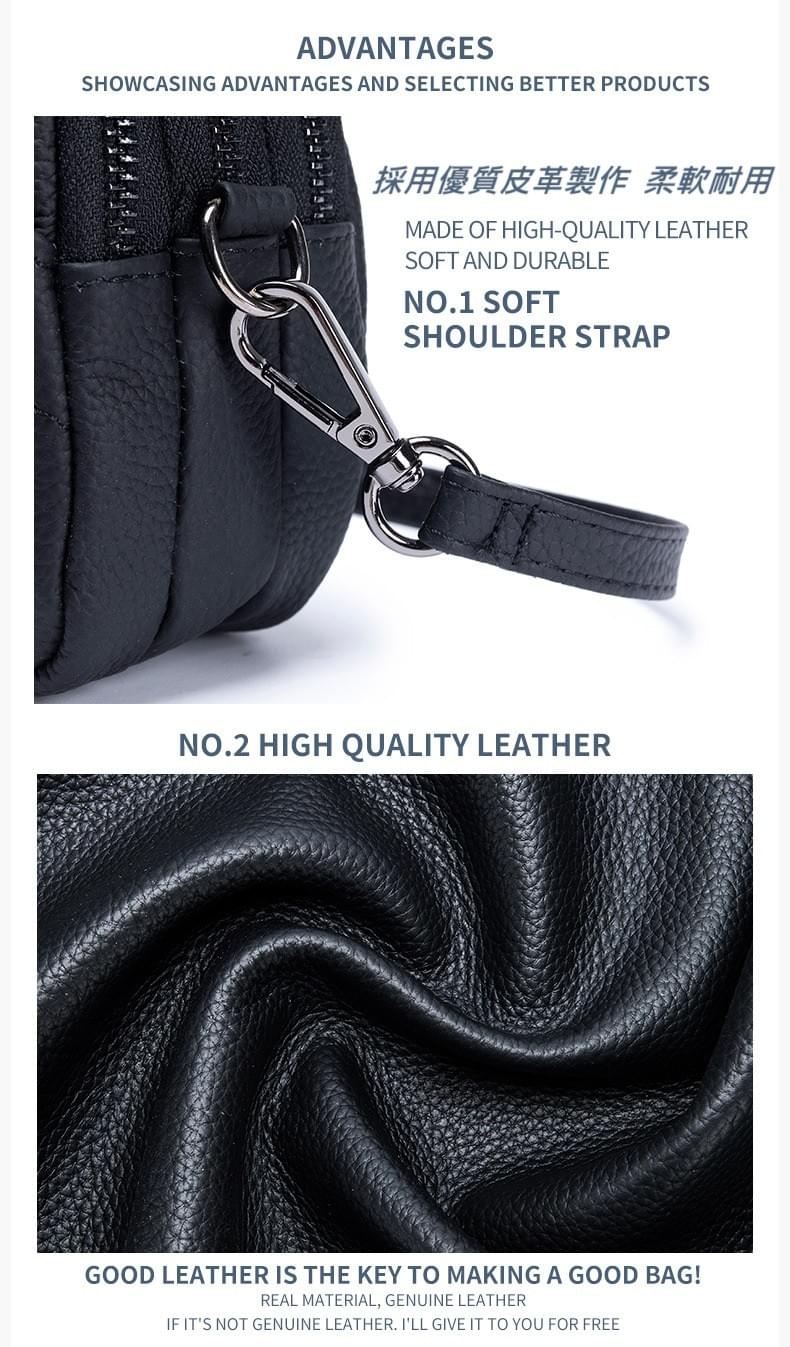 高質感牛皮單肩斜揹小包
