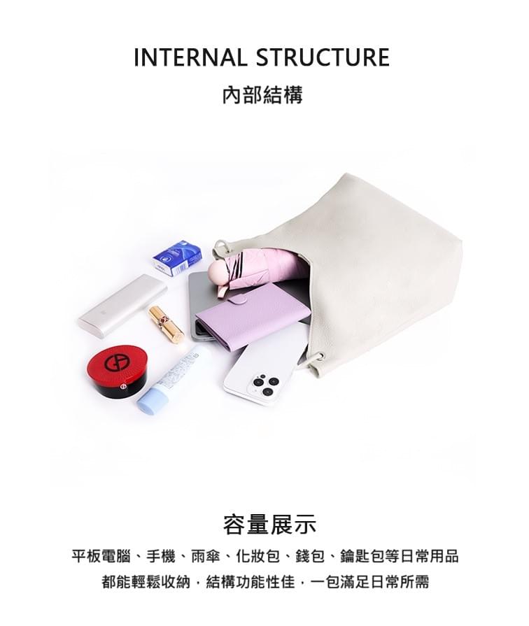 頭層植鞣牛皮托特大包