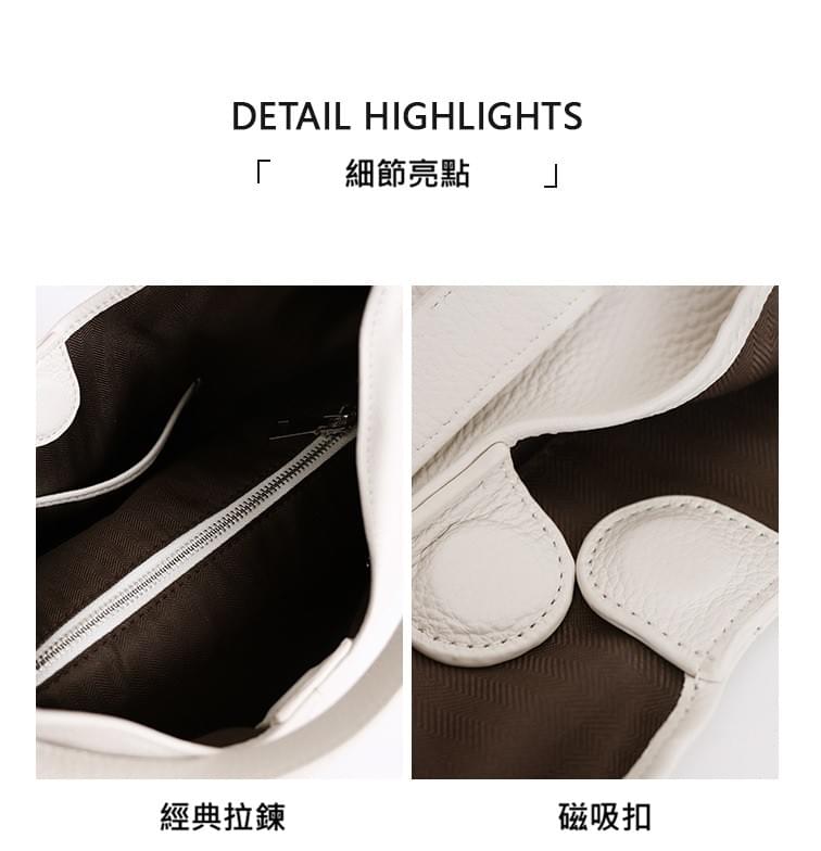 頭層植鞣牛皮托特大包