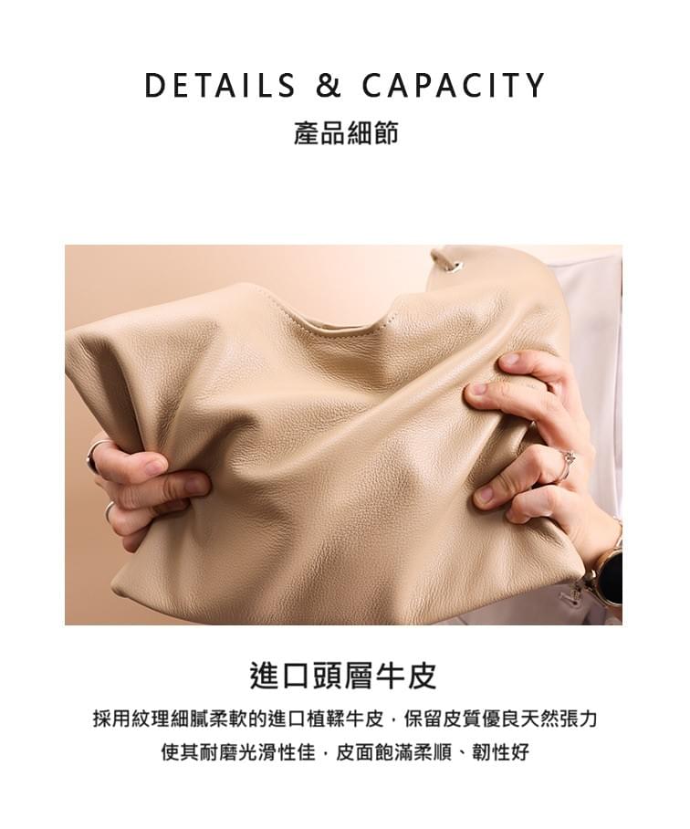 頭層植鞣牛皮托特大包