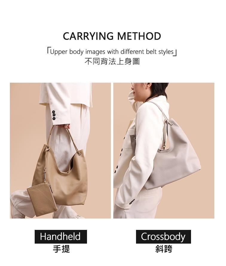 頭層植鞣牛皮托特大包