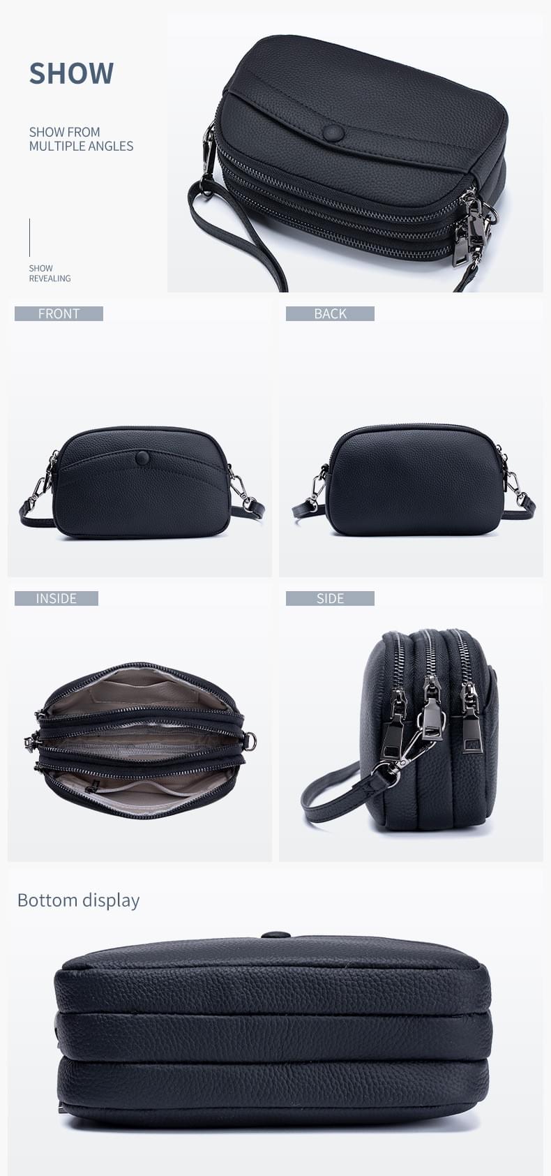 高質感牛皮單肩斜揹小包