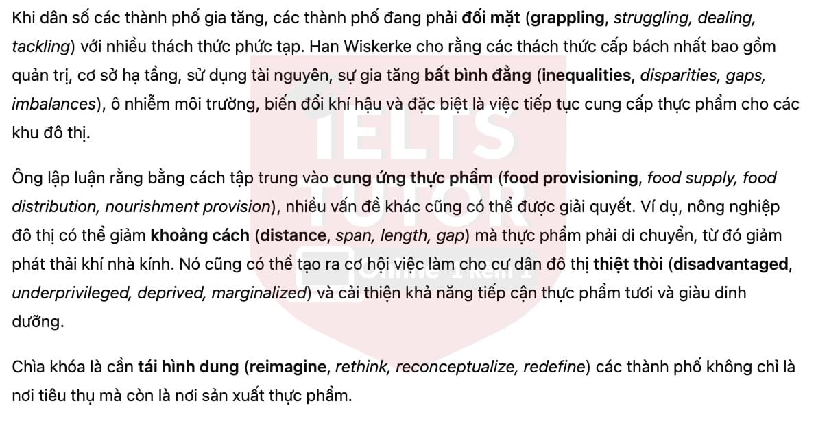 🔥Growing food in cities Answers with location - Đề luyện tập IELTS READING- Làm bài online format computer-based, kèm đáp án, dịch & giải thích từ vựng - cấu trúc ngữ pháp khó 🔥Growing food in cities Answers with location - Đề luyện tập IELTS READING- Làm bài online format computer-based, kèm đáp án, dịch & giải thích từ vựng - cấu trúc ngữ pháp khó