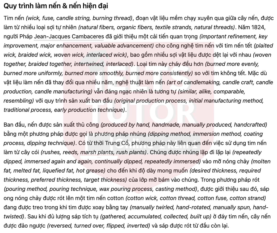 🔥Candles Answers with location - Đề luyện IELTS READING- Làm bài online format computer-based, kèm đáp án, dịch & giải thích từ vựng - cấu trúc ngữ pháp khó 🔥Candles Answers with location - Đề luyện IELTS READING- Làm bài online format computer-based, kèm đáp án, dịch & giải thích từ vựng - cấu trúc ngữ pháp khó