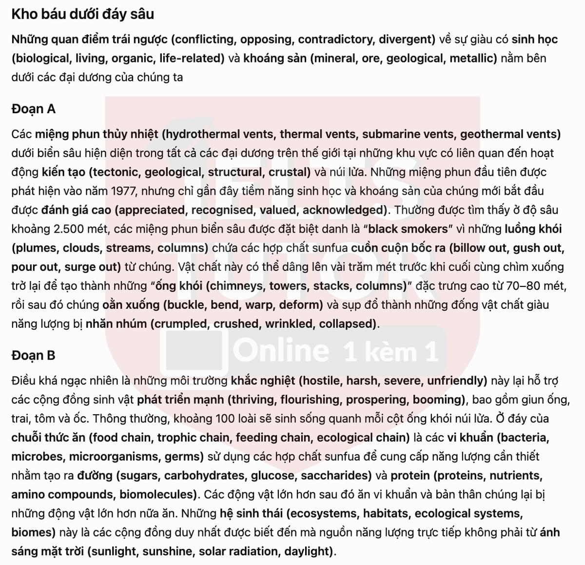 🔥Treasures of the deep Answers with location - Đề luyện tập IELTS READING- Làm bài online format computer-based, kèm đáp án, dịch & giải thích từ vựng - cấu trúc ngữ pháp khó 🔥Treasures of the deep Answers with location - Đề luyện tập IELTS READING- Làm bài online format computer-based, kèm đáp án, dịch & giải thích từ vựng - cấu trúc ngữ pháp khó
