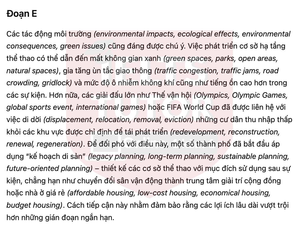 🔥The Impact of Sports Tourism on Urban Areas Answers with location - Đề luyện tập IELTS READING- Làm bài online format computer-based, kèm đáp án, dịch & giải thích từ vựng - cấu trúc ngữ pháp khó 🔥The Impact of Sports Tourism on Urban Areas Answers with location - Đề luyện tập IELTS READING- Làm bài online format computer-based, kèm đáp án, dịch & giải thích từ vựng - cấu trúc ngữ pháp khó