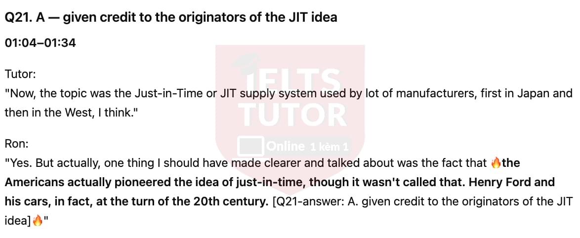 The Just-in-Time Supply System (JIT) The Just-in-Time Supply System (JIT)