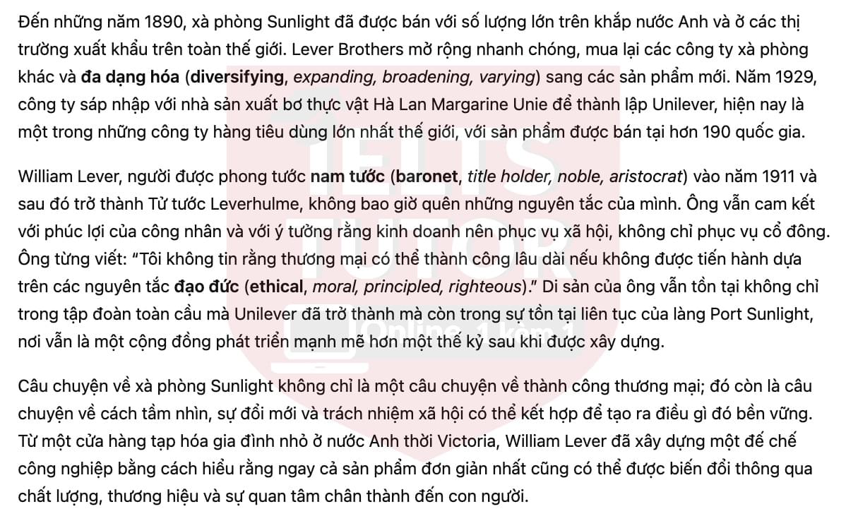 🔥The Sunlight Soap Story Answers with location - Đề luyện tập IELTS READING- Làm bài online format computer-based, kèm đáp án, dịch & giải thích từ vựng - cấu trúc ngữ pháp khó 🔥The Sunlight Soap Story Answers with location - Đề luyện tập IELTS READING- Làm bài online format computer-based, kèm đáp án, dịch & giải thích từ vựng - cấu trúc ngữ pháp khó