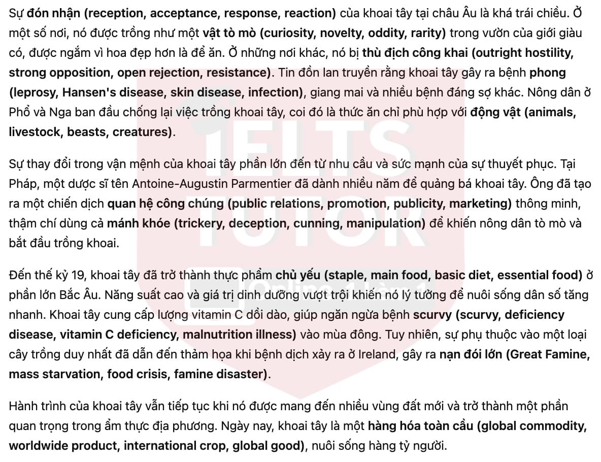 🔥A much-travelled vegetable Answers with location - Đề thi thật IELTS READING- Làm bài online format computer-based, kèm đáp án, dịch & giải thích từ vựng - cấu trúc ngữ pháp khó 🔥A much-travelled vegetable Answers with location - Đề thi thật IELTS READING- Làm bài online format computer-based, kèm đáp án, dịch & giải thích từ vựng - cấu trúc ngữ pháp khó