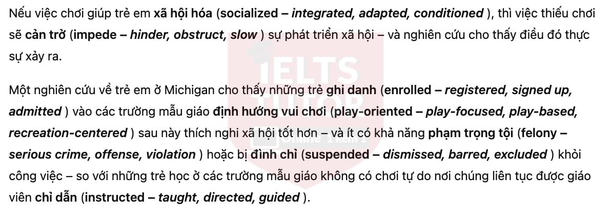 🔥The importance of being playful Answers with location - Đề thi thật IELTS READING- Làm bài online format computer-based, kèm đáp án, dịch & giải thích từ vựng - cấu trúc ngữ pháp khó 🔥The importance of being playful Answers with location - Đề thi thật IELTS READING- Làm bài online format computer-based, kèm đáp án, dịch & giải thích từ vựng - cấu trúc ngữ pháp khó